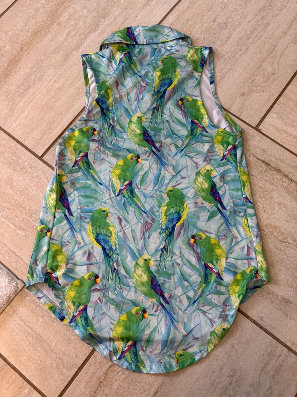 Bad Birdie Women's XS Parrot Pack Sleeveless Golf Tennis Pickleball Polo - Picture 9 of 14